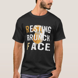 T-shirt Repos Brunch Face Champagne Mimosa Drôle