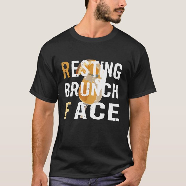 T-shirt Repos Brunch Face Champagne Mimosa Drôle (Devant)