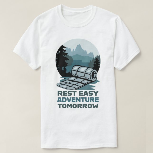 T-shirt Repos Easy Adventure Demain Camping Design (Design devant)