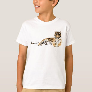 T-shirt Repose du tigre d'aquarelle