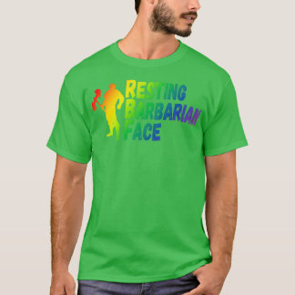 T-shirt Repose Visage barbare Design arc-en-ciel