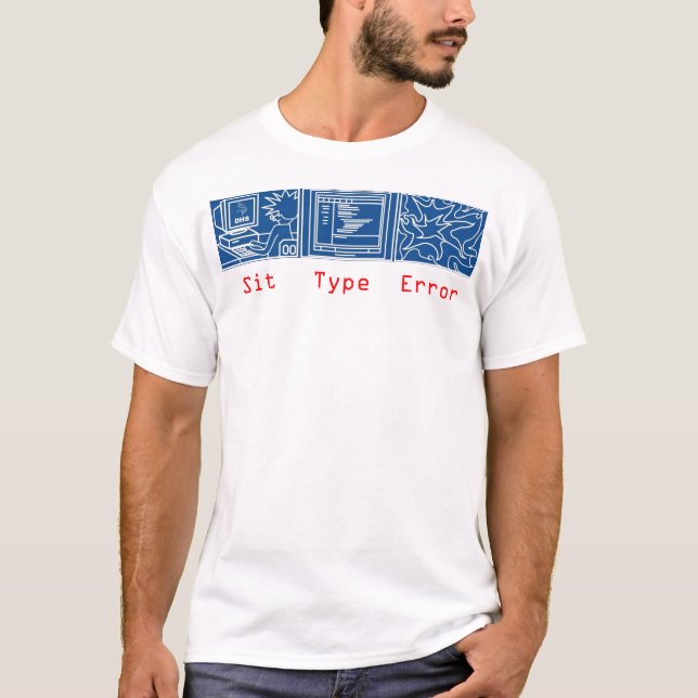 T-shirt Reposez-vous, dactylographiez, erreur (Devant)