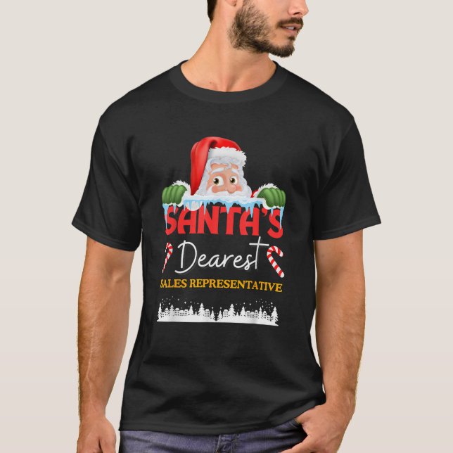 T-shirt Représentant commercial Noël Profession d'emploi S (Devant)