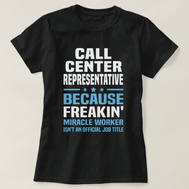 T-shirt Représentant du centre d'appels (Design devant)