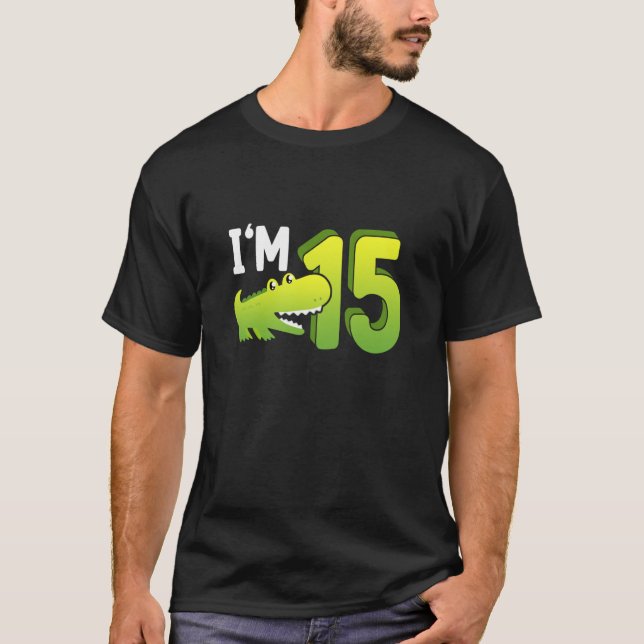 T-shirt Reptiles 15e anniversaire Crocodile Reptile propri (Devant)