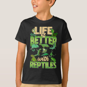 T-shirt Reptiles Aimer Lizard Gecko Tortues serpent