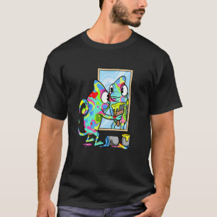 T-shirt Reptiles Panther Chameleon Couleur Changer Animal 