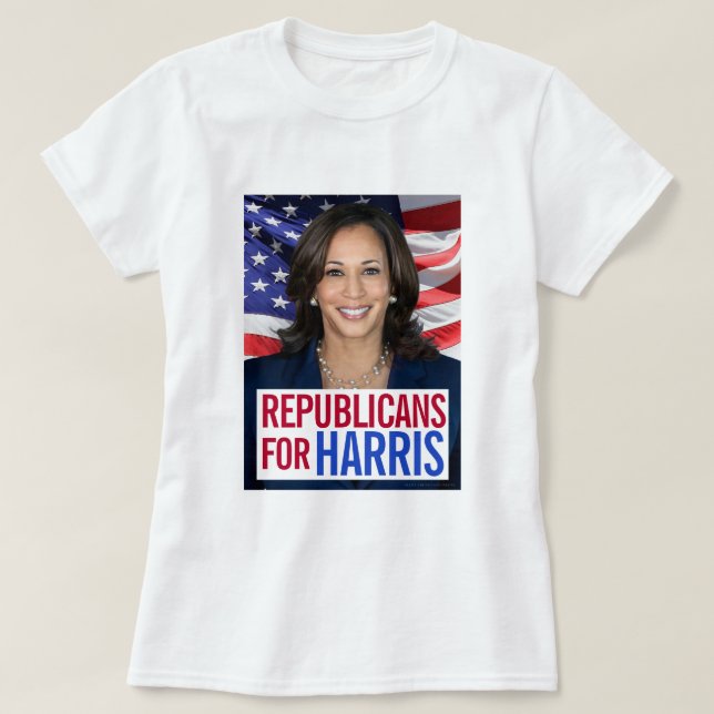 T-shirt Républicains pour le président Kamala Harris Photo (Design devant)
