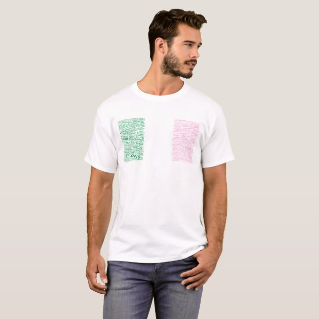 T-shirt République de chemise de drapeau de Terre-Neuve (Devant entier)
