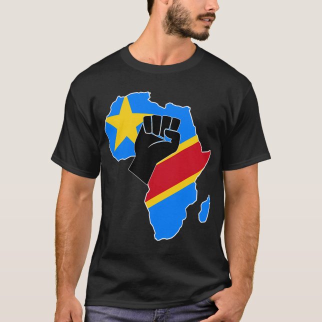 T-shirt République Démocratique Du Congo - Fierté Afrique  (Devant)