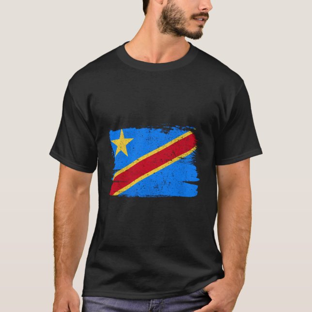 T-shirt République Démocratique du Congo Fierté drapeau Am (Devant)