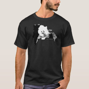 T-shirt République Dominicaine Carte Flower Art Souvenir T