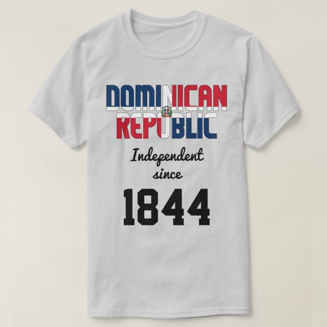 T-shirt République Dominicaine Fête de l'Indépendance Drap (Design devant)