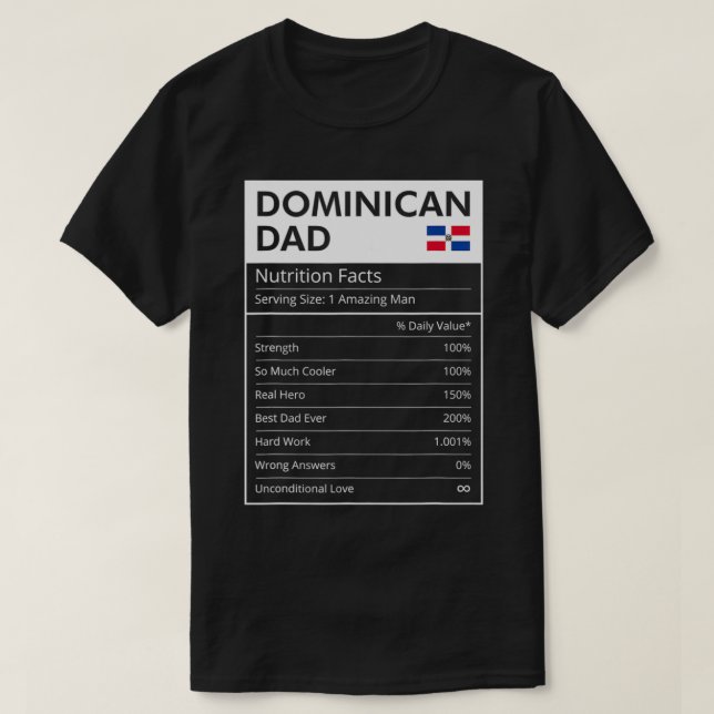 T-shirt République Dominicaine Papa Dominicano Funky Herit (Design devant)