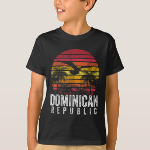 T-shirt République Dominicaine Vintage Ile Rétro Hommes Fe