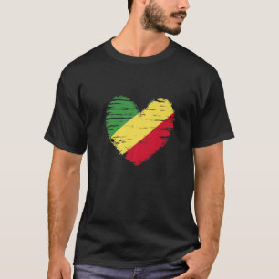 T-shirt République Du Congo Coeur Congo Drapeau Congo Fier
