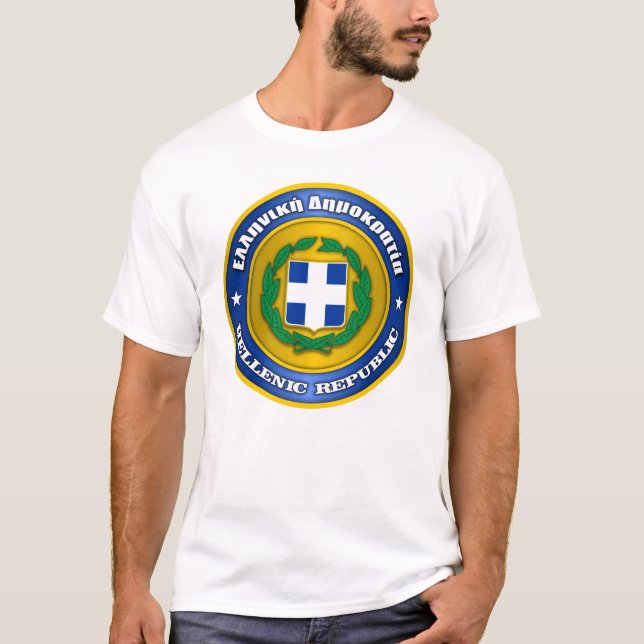 T-shirt République hellénique (Grèce) Médaillon de vêtemen (Devant)