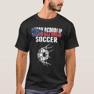 T-shirt République tchèque Ballon de football dans le file