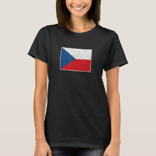 T-shirt République Tchèque Drapeau Avec Vintage Tchéquie