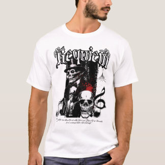 T-shirt Requiem Skull Gentleman Artwork