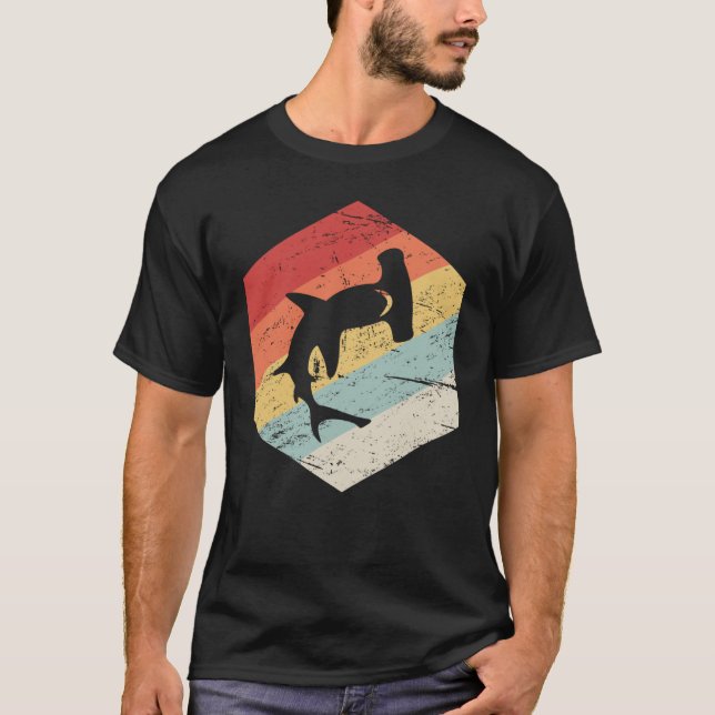 T-shirt Requin à tête de marteau rétro (Devant)