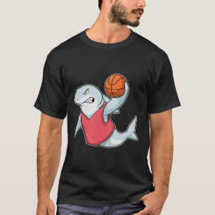 T-shirt Requin aux sports avec basket-ball