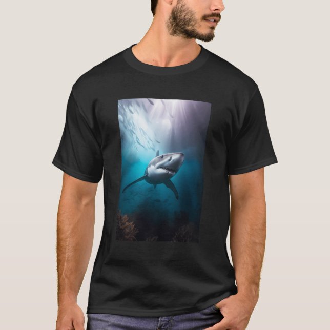 T-shirt Requin dangereux sous l'eau (Devant)