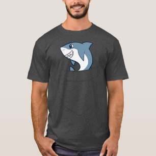 T-shirt Requin dans une pochette mignonne Poche requin