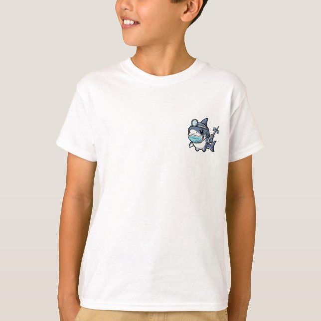 T-shirt Requin docteur avec stéthoscope en forme d'ancre p (Devant)