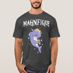 T-shirt Requin doux jouit de son bubble tea merveilleuseme