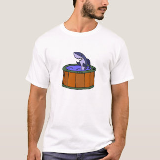 T-shirt Requin drôle imbibant dans une bande dessinée de