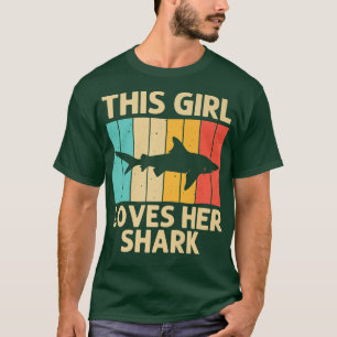 T-shirt Requin Drôle Pour Filles Kid Hammerhead Tiger Requ