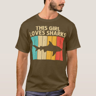 T-shirt Requin Drôle Pour Filles Kid Hammerhead Tiger Requ