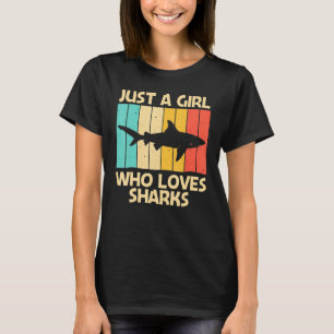 T-shirt Requin Drôle Pour Filles Kid Hammerhead Tiger Requ