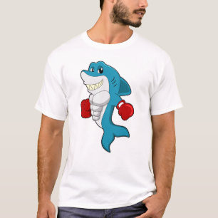 T-shirt Requin en boîte avec gants de boxe