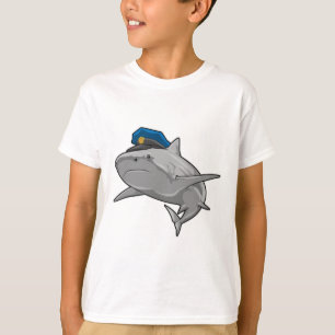 T-shirt Requin en tant que policier Police
