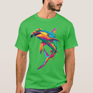 T-shirt Requin Marteau Animal Marin Popart drôle