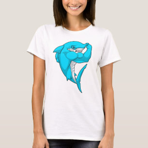 T-shirt requin-marteau en tant que culturiste au Bodybuild