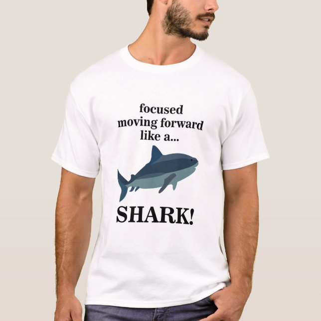 T-shirt Requin Orienté Vers L'Avant Comme Un Requin (Devant)