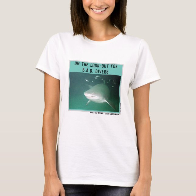 T-shirt Requin - Plongeurs de la région de la baie Région  (Devant)