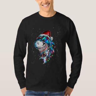 T-shirt Requin Poisson Noël Père Noël Requin Noël Sharkm