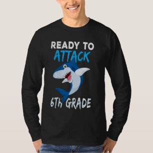 T-shirt Requin Prêt À Attaquer 6E Année De Retour À L'Écol