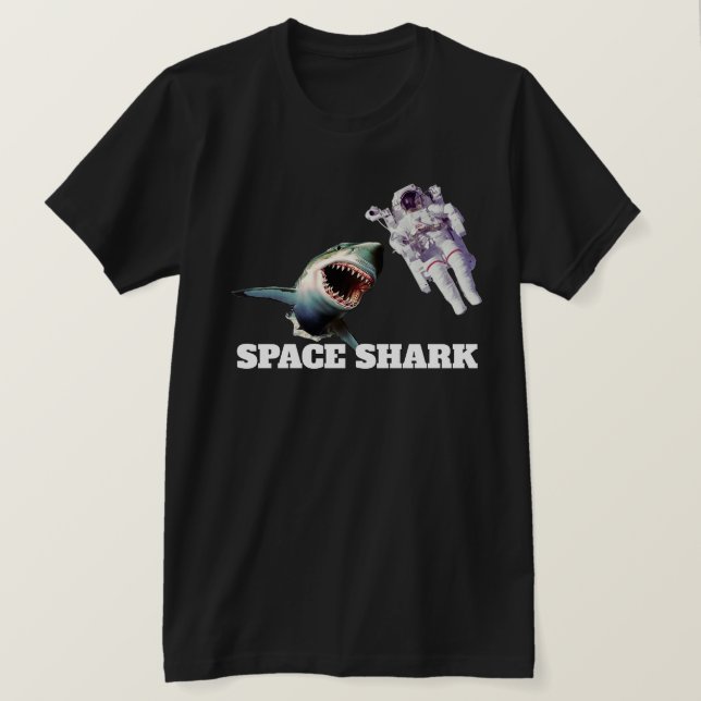 T-shirt Requin spatial avec astronaute (Design devant)