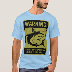 T-shirt requins avec des rayons laser de frickin joints