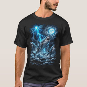 T-shirt Requins de l'océan orageux