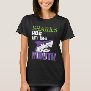 T-shirt Requins serrés avec leur bouche grand requin blanc