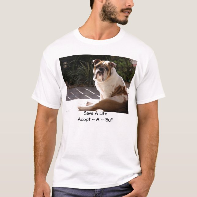 T-shirt Réseau anglais de délivrance de bouledogue - (Devant)
