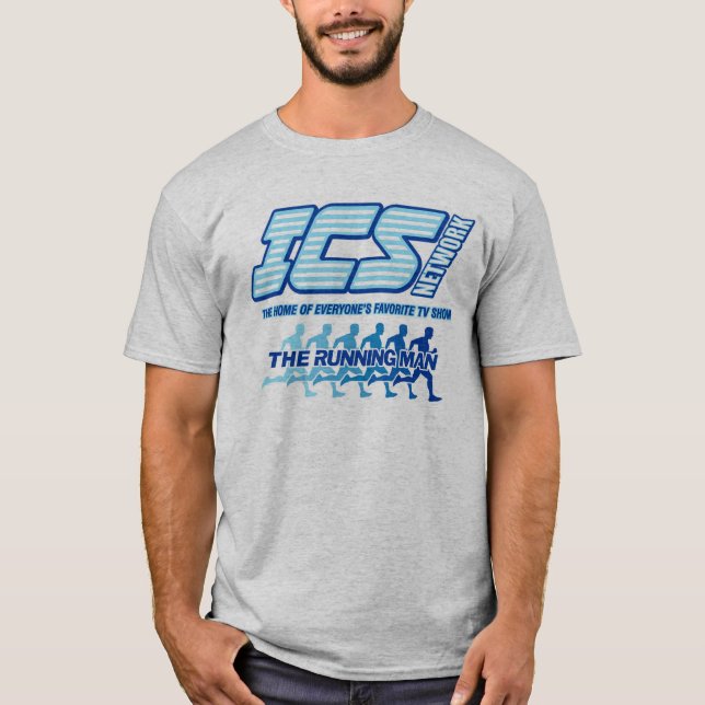 T-shirt Réseau d'ICS/logo fonctionnant d'homme (Devant)