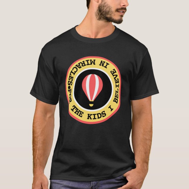 T-shirt Réseau Miracle Enfants Personnalisé Texte Rouge Ja (Devant)