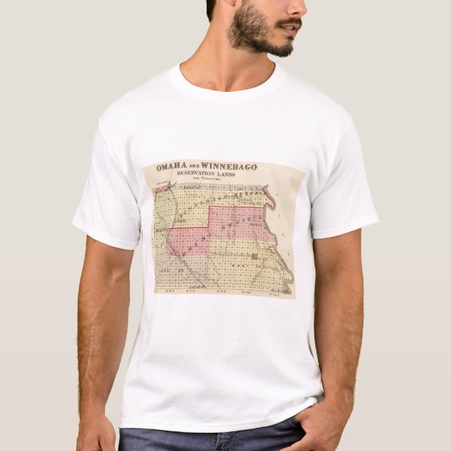 T-shirt Réservations d'Omaha et de Winnebago au Nébraska (Devant)